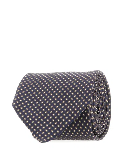 Corneliani Silk Tie In Brown