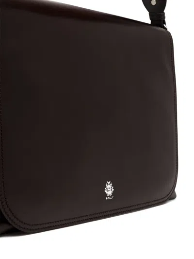 Bally Ray Leathershoulder Bag In Black