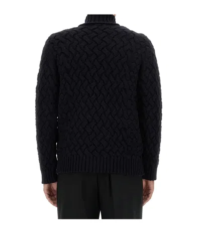 Dries Van Noten Cable Knit Turtleneck Sweater For Everyday Wear In Black