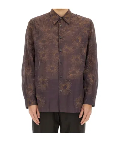 Dries Van Noten Floral Pattern Long Sleeve Cuffed Shirt In Multi