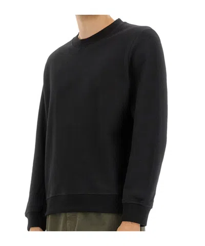 Dries Van Noten Crew Neck Long Sleeve Ribbed Sweatshirt In Black