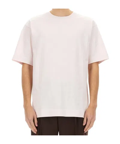 Dries Van Noten Crew Neck Short Sleeve Cotton T-shirt In Pink
