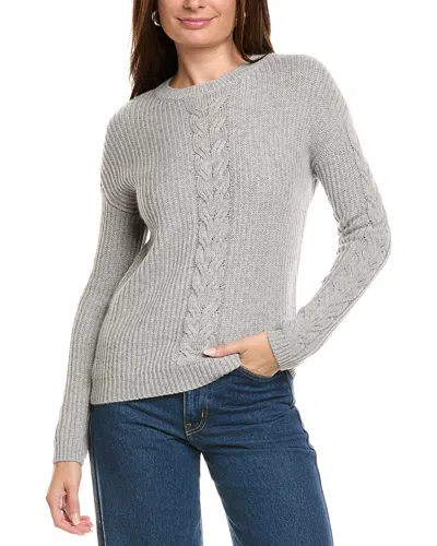 Kier + J Cable Wool & Cashmere-blend Sweater In Gray