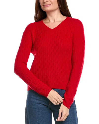 Kier + J Cable Wool & Cashmere-blend Sweater In Red