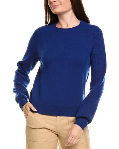 Kier + J Turtleneck Wool & Cashmere-blend Sweater In Blue