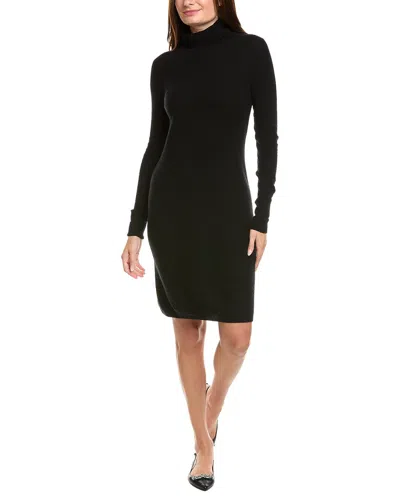 Kier + J Turtleneck Wool & Cashmere-blend Dress In Black