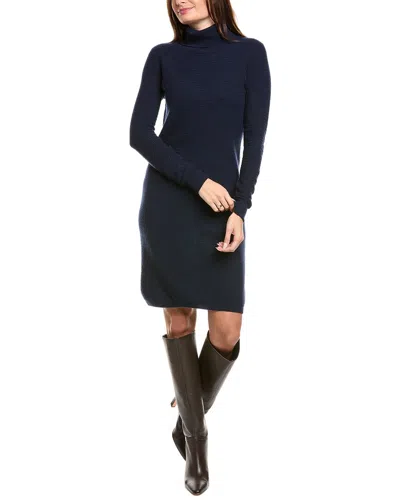 Kier + J Turtleneck Wool & Cashmere-blend Dress In Animal Print