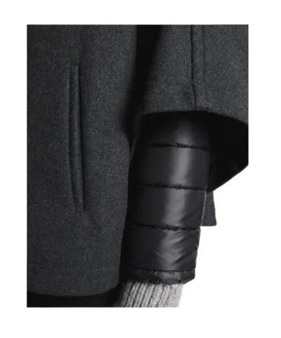 Fay 3-in-1 Double-sided Wool And Cashmere Cape In Black