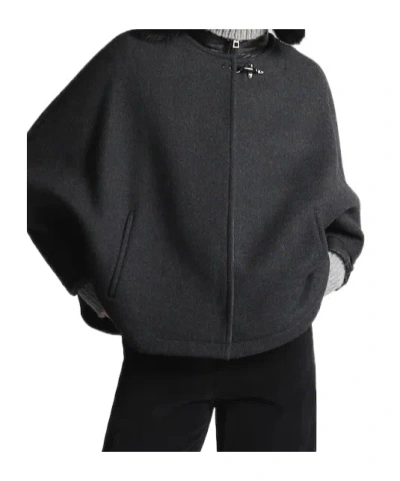 Fay 3-in-1 Double-sided Wool And Cashmere Cape In Black