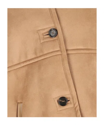 Max Mara Zaza Button-up Coat In Brown