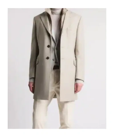 Fay Double Coat In Wool And Cashmere Cloth In Neutral