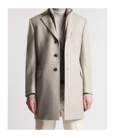 Fay Double Coat In Wool And Cashmere Cloth In Neutral