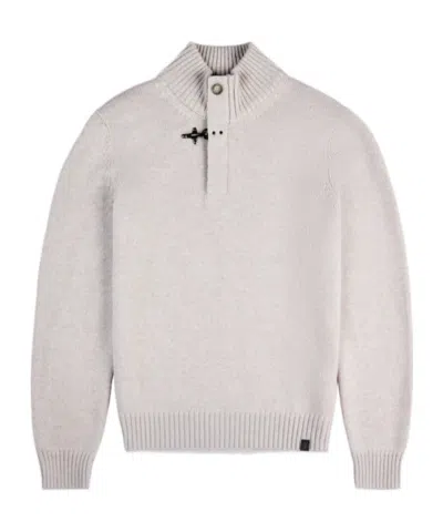 Fay Regular-fit. Fin. 5 Maglia In Lana Rasata Con Gancio. Sweater In Gray