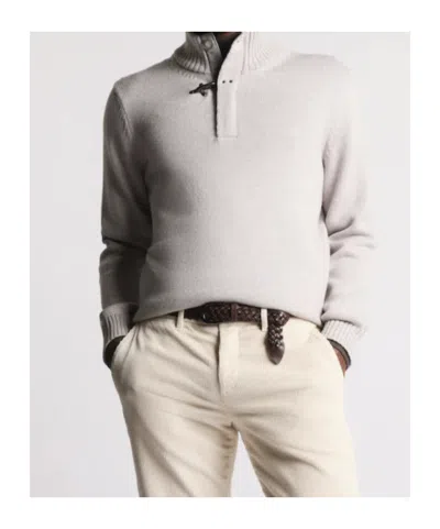 Fay Regular-fit. Fin. 5 Maglia In Lana Rasata Con Gancio. Sweater In Gray