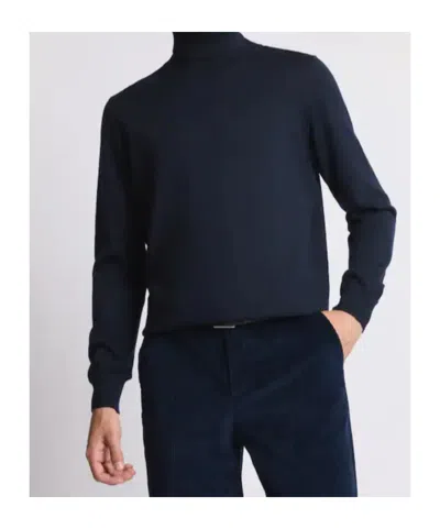 Fay High-collar Turtleneck Sweater In Blue