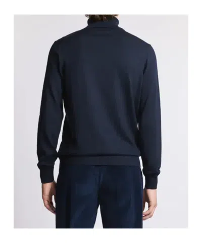 Fay High-collar Turtleneck Sweater In Blue