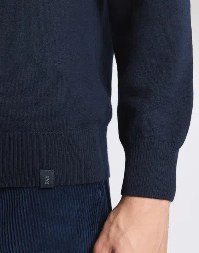 Fay High-collar Turtleneck Sweater In Blue