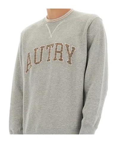 Autry Grey Cotton Sweatshirt In Multi
