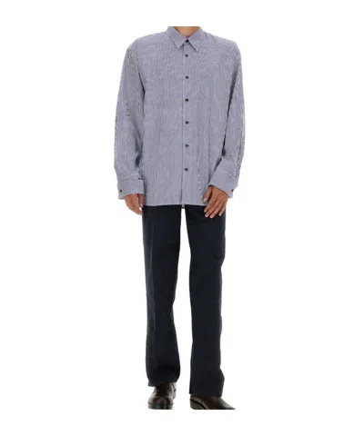 Dries Van Noten Straight Leg Trousers Double Zipper Detail In Black