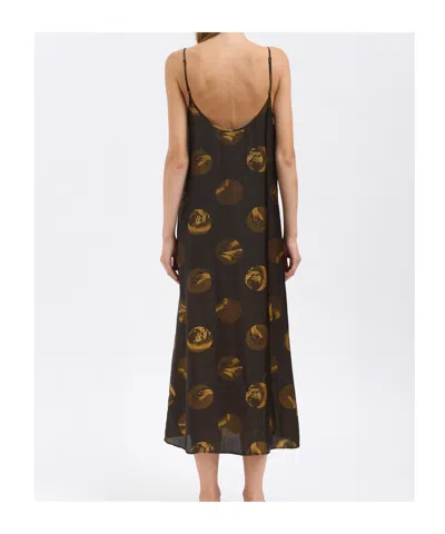 Uma Wang Printed Maxi Dress Sleeveless Design In Multi