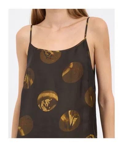 Uma Wang Printed Maxi Dress Sleeveless Design In Multi