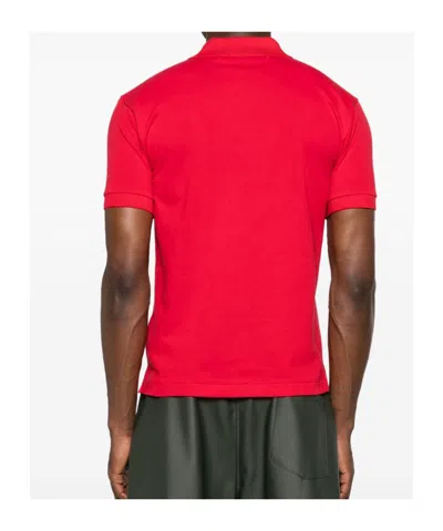 Comme Des Garçons Cdg Play Embroidered Red Heart Polo Shirt In Red