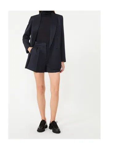 Max Mara Double Breasted Button-up Blazer In Blue