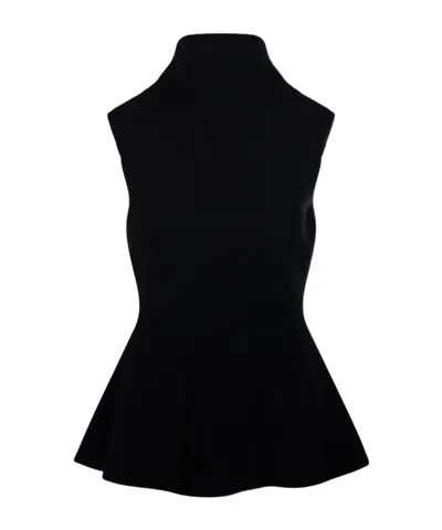 Rohe Sculptural Sleeveless Knitted Top In Black