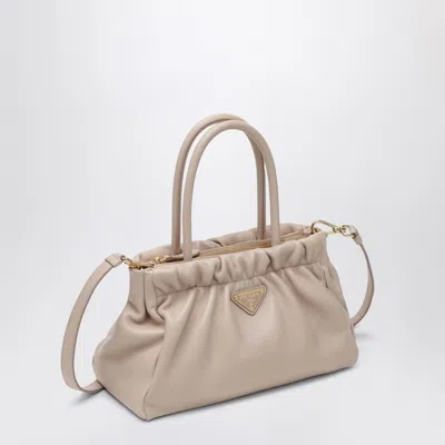 Prada Double Handle Shoulder Bag In Neutral