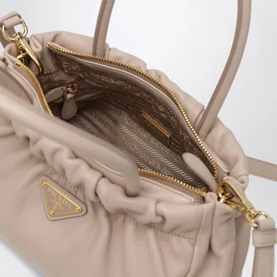 Prada Double Handle Shoulder Bag In Neutral
