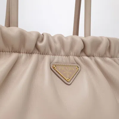 Prada Double Handle Shoulder Bag In Neutral