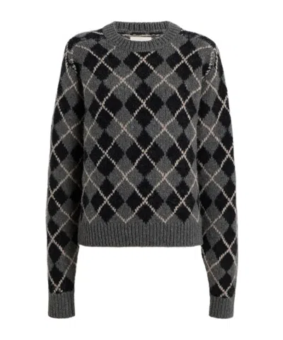 Khaite Pratt Oversize Argyle Plaid Cashmere Sweater In Multi