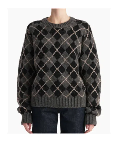Khaite Pratt Oversize Argyle Plaid Cashmere Sweater In Multi