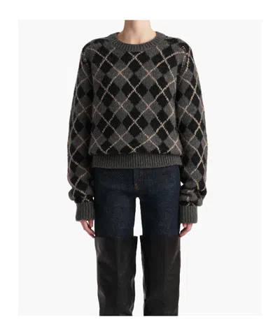 Khaite Pratt Oversize Argyle Plaid Cashmere Sweater In Multi