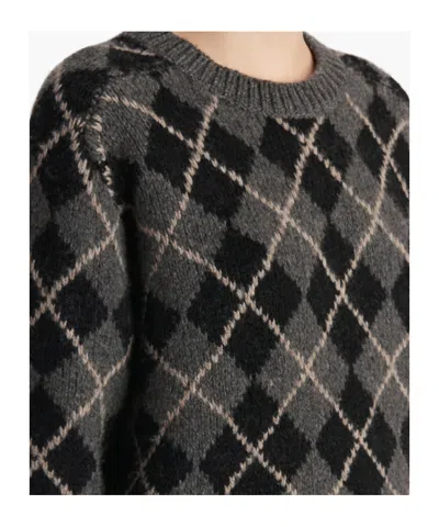 Khaite Pratt Oversize Argyle Plaid Cashmere Sweater In Multi
