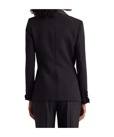 Ralph Lauren Single-breasted Tuxedo Jacket In Black