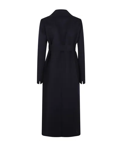 Stella Mccartney Wrap Coat With Belted Waist And Long Sleeves In Black
