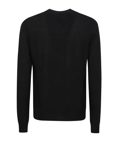 Amiri Black Cashmere Cardigan With V-neck And Button-down Front In Black