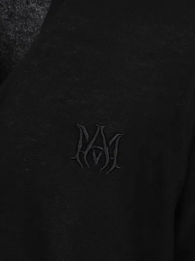 Amiri Black Cashmere Cardigan With V-neck And Button-down Front In Black