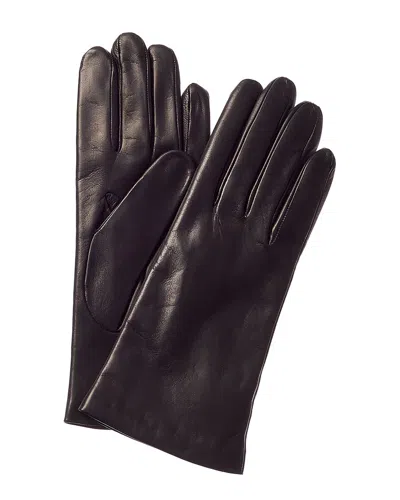 Portolano Cashmere-lined Leather Gloves In Brown