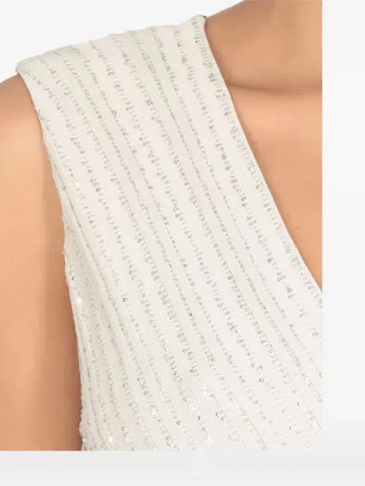 D Exterior D.exterior Beige Pleated Maxi Dress In Multi