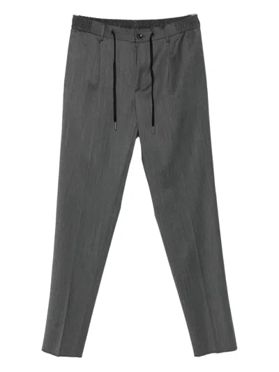 Tagliatore Drawstring Trousers In Gray