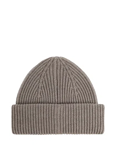 Lanvin Ribbed  Hat In Gray