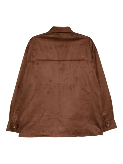 Izzue Logo-embroidered Jacket In Brown