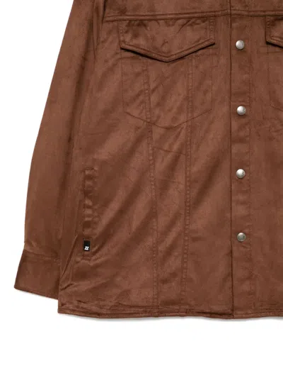 Izzue Logo-embroidered Jacket In Brown
