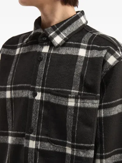 Aftermaths Check-pattern Pocket Shirt In Black