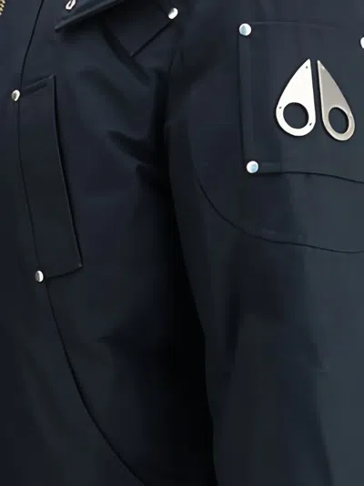 Moose Knuckles Hooded Logo-plaque Bomber Jacket In Multi