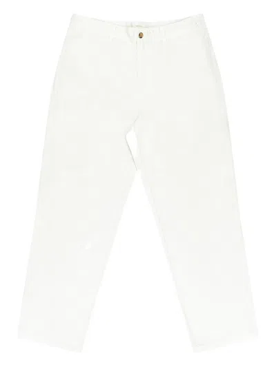 Aimé Leon Dore Garment-dyed Belt-loops Trousers In White
