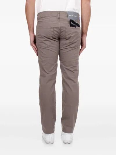 Jacob Cohen Nick Slim-cut Trousers In Brown