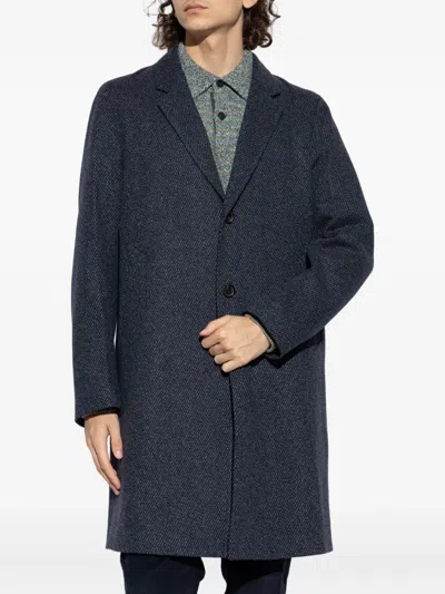 Ps By Paul Smith Ps Paul Smith Single-breasted Coat In Blue